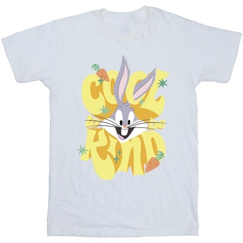 Abbigliamento Bambina T-shirts a maniche lunghe Dessins Animés Bugs Cool To Be Kind Bianco