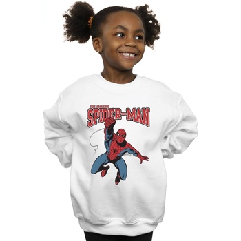 Abbigliamento Bambina Felpe Marvel Spider-Man Leap Bianco