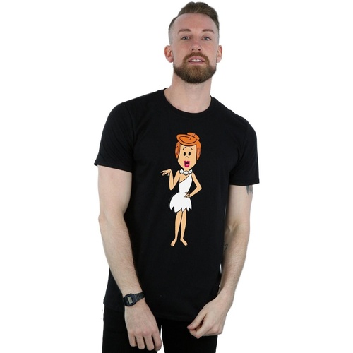 Abbigliamento Uomo T-shirts a maniche lunghe The Flintstones Wilma Flintstone Classic Pose Nero