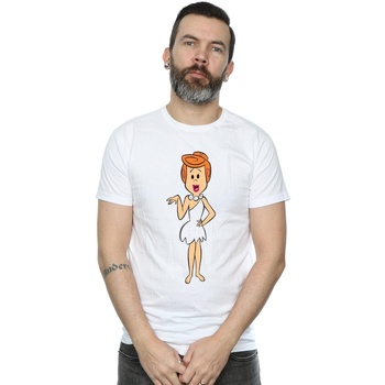 Abbigliamento Uomo T-shirts a maniche lunghe The Flintstones Wilma Flintstone Classic Pose Bianco