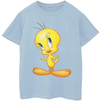 Abbigliamento Bambina T-shirts a maniche lunghe Dessins Animés Tweety Standing Blu
