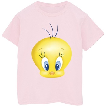 Abbigliamento Bambina T-shirts a maniche lunghe Dessins Animés Tweety Face Rosso