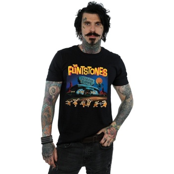 Abbigliamento Uomo T-shirts a maniche lunghe The Flintstones Champions Of Bedrock Bowl Nero
