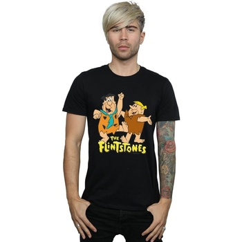 Abbigliamento Uomo T-shirts a maniche lunghe The Flintstones Fred And Barney Nero