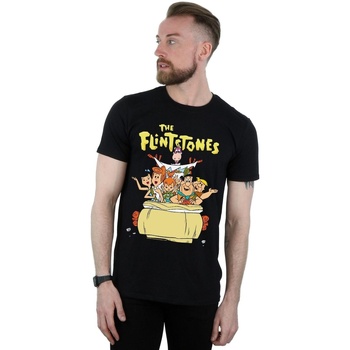 Abbigliamento Uomo T-shirts a maniche lunghe The Flintstones The The Ride Nero