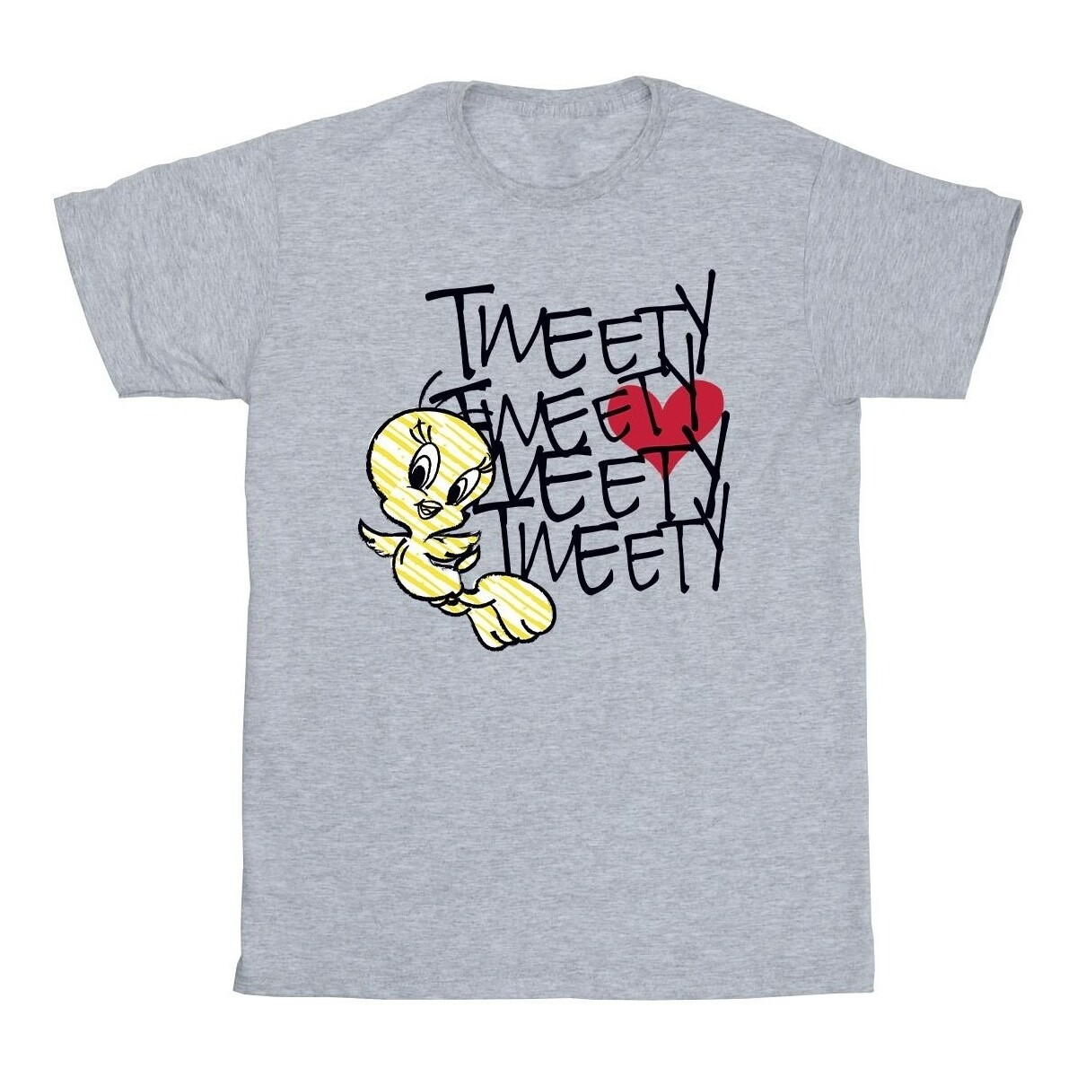 Abbigliamento Bambina T-shirts a maniche lunghe Dessins Animés Tweety Love Heart Grigio