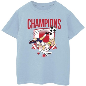 Abbigliamento Bambina T-shirts a maniche lunghe Dessins Animés Lola Football Champions Blu