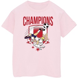 Abbigliamento Bambina T-shirts a maniche lunghe Dessins Animés Lola Football Champions Rosso