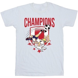 Abbigliamento Bambina T-shirts a maniche lunghe Dessins Animés Lola Football Champions Bianco