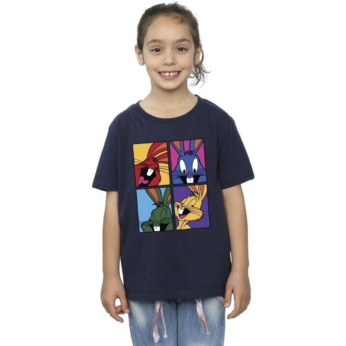 Abbigliamento Bambina T-shirts a maniche lunghe Dessins Animés Bugs Pop Art Blu