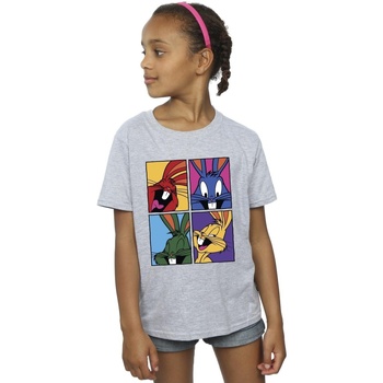 Abbigliamento Bambina T-shirts a maniche lunghe Dessins Animés Bugs Pop Art Grigio