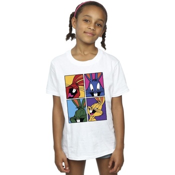 Abbigliamento Bambina T-shirts a maniche lunghe Dessins Animés Bugs Pop Art Bianco