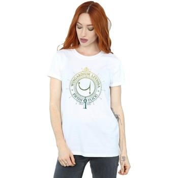 Abbigliamento Donna T-shirts a maniche lunghe Harry Potter Wingardium Leviosa Spells Charms Bianco