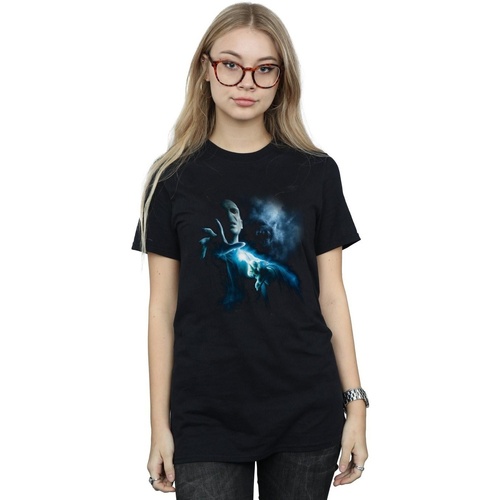 Abbigliamento Donna T-shirts a maniche lunghe Harry Potter Voldemort Shadow Nero