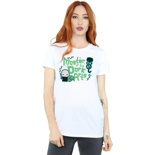 Abbigliamento Donna T-shirts a maniche lunghe Harry Potter Voldemort Dark Arts Junior Bianco