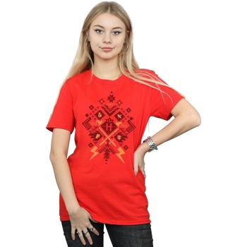 Abbigliamento Donna T-shirts a maniche lunghe Harry Potter Christmas Fair Isle Rosso