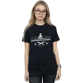 Abbigliamento Donna T-shirts a maniche lunghe Harry Potter Hogwarts First Year Nero