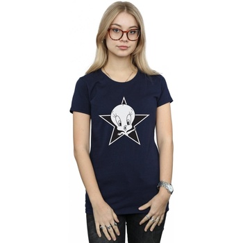 Abbigliamento Donna T-shirts a maniche lunghe Dessins Animés Tweety Pie Mono Star Blu