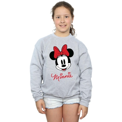 Abbigliamento Bambina Felpe Disney Minnie Mouse Face Grigio