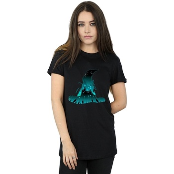 Abbigliamento Donna T-shirts a maniche lunghe Harry Potter Hogwarts Silhouette Nero