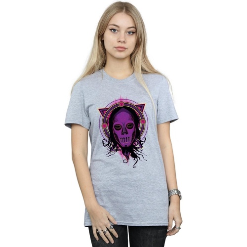 Abbigliamento Donna T-shirts a maniche lunghe Harry Potter Neon Death Eater Grigio
