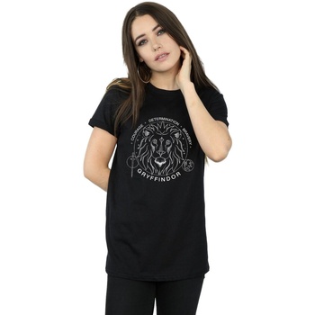 Abbigliamento Donna T-shirts a maniche lunghe Harry Potter Gryffindor Seal Nero