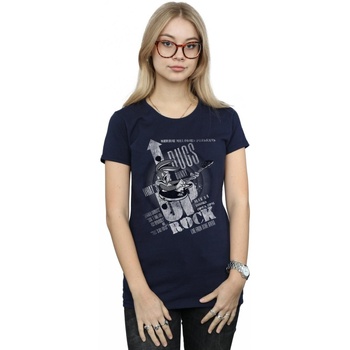 Abbigliamento Donna T-shirts a maniche lunghe Dessins Animés Bugs Bunny What's Up Rock Blu