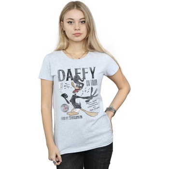 Abbigliamento Donna T-shirts a maniche lunghe Dessins Animés Daffy Duck Concert Grigio