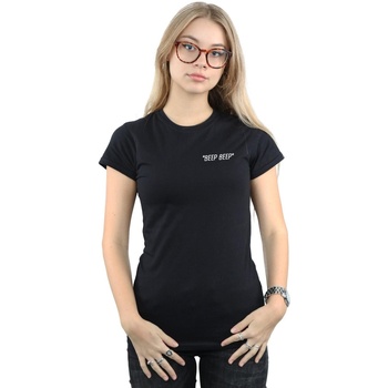 Abbigliamento Donna T-shirts a maniche lunghe Dessins Animés Beep Beep Breast Print Nero