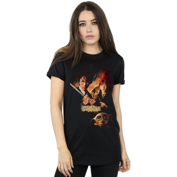 Abbigliamento Donna T-shirts a maniche lunghe Harry Potter Chamber Of Secrets Poster Nero
