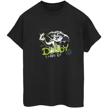Abbigliamento Donna T-shirts a maniche lunghe Harry Potter Dobby A Free Elf Nero