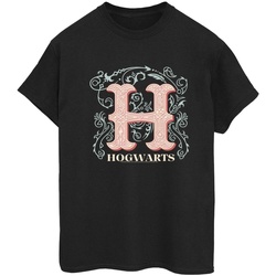 Abbigliamento Donna T-shirts a maniche lunghe Harry Potter Flowers H Nero