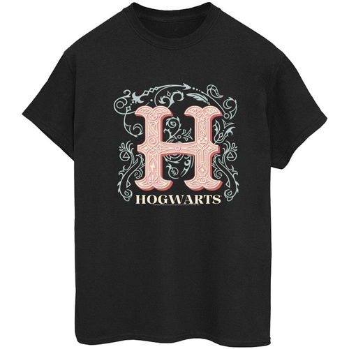 Abbigliamento Donna T-shirts a maniche lunghe Harry Potter Flowers H Nero