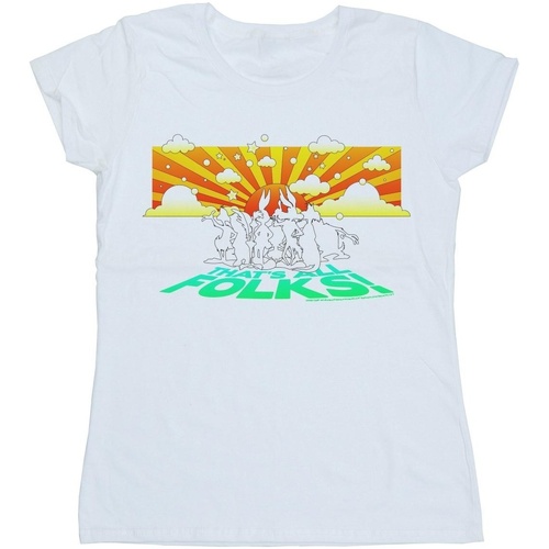 Abbigliamento Donna T-shirts a maniche lunghe Dessins Animés Group Sunset Bianco