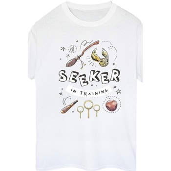 Abbigliamento Donna T-shirts a maniche lunghe Harry Potter Seeker In Training Bianco