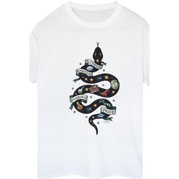 Abbigliamento Donna T-shirts a maniche lunghe Harry Potter Slytherin Sketch Bianco
