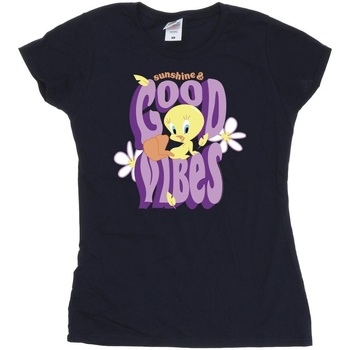 Abbigliamento Donna T-shirts a maniche lunghe Dessins Animés Tweeday Sunshine & Good Vibes Blu