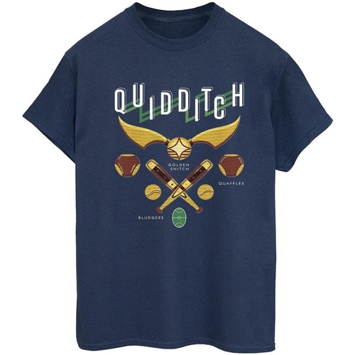 Abbigliamento Donna T-shirts a maniche lunghe Harry Potter Quidditch Bludgers Quaffles Blu