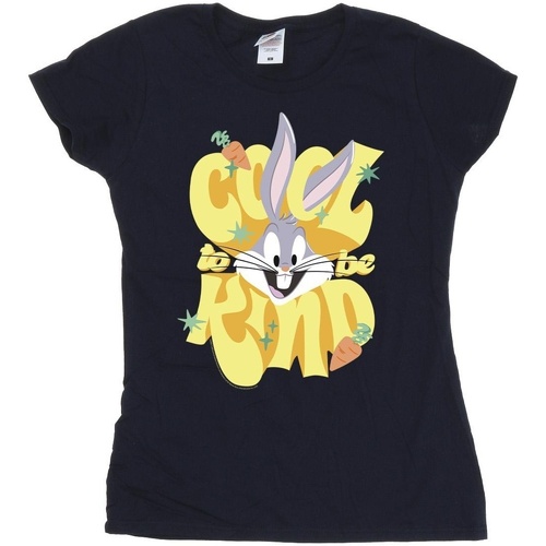 Abbigliamento Donna T-shirts a maniche lunghe Dessins Animés Bugs Cool To Be Kind Blu