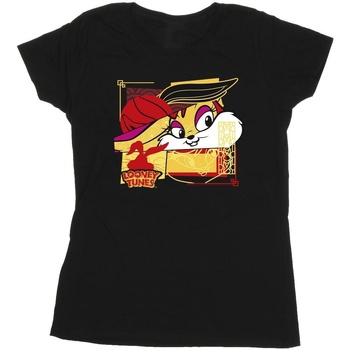 Abbigliamento Donna T-shirts a maniche lunghe Dessins Animés Lola Rabbit New Year Nero