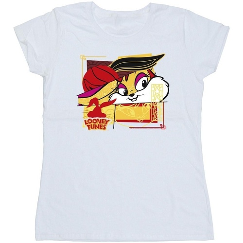Abbigliamento Donna T-shirts a maniche lunghe Dessins Animés Lola Rabbit New Year Bianco