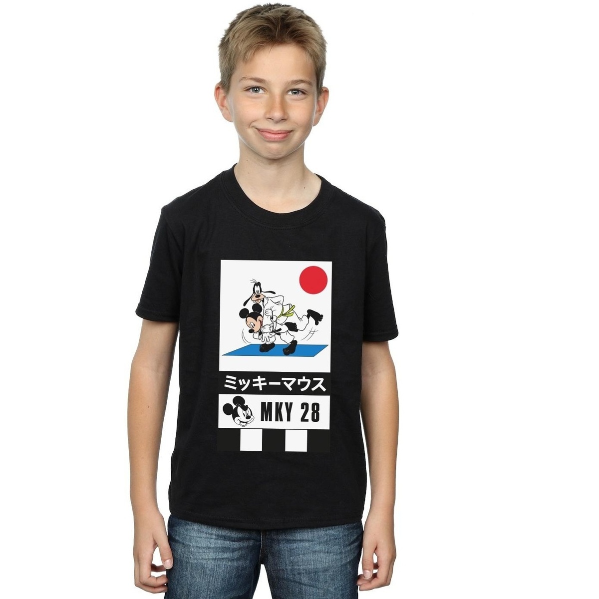 Abbigliamento Bambino T-shirt maniche corte Disney Mickey And Goofy Karate Nero