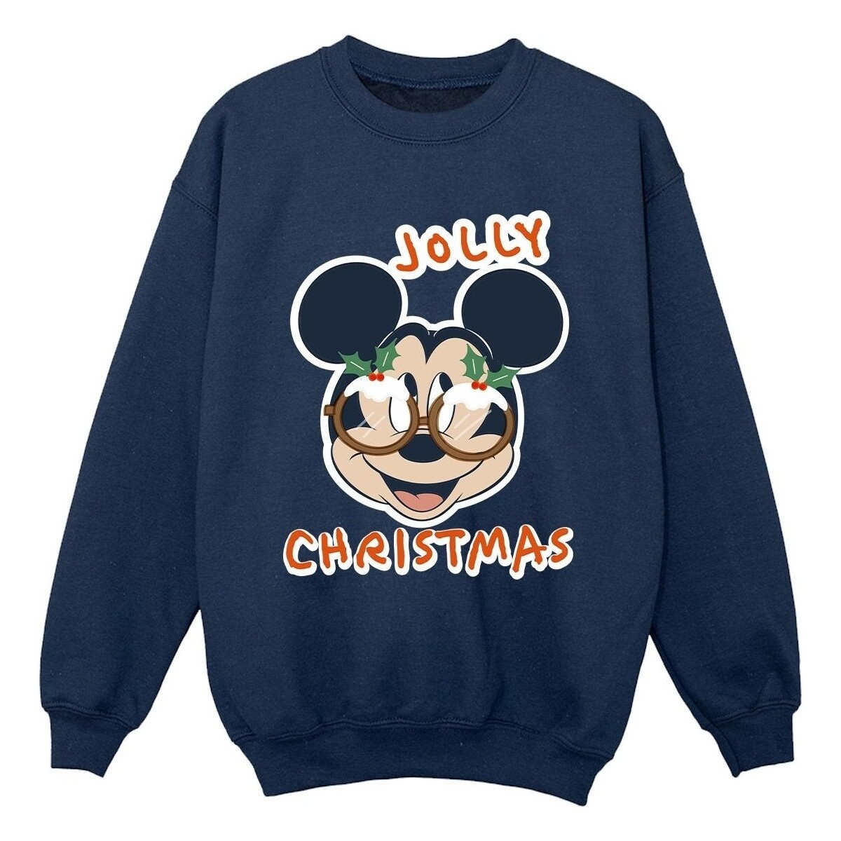 Abbigliamento Bambino Felpe Disney Mickey Mouse Jolly Christmas Glasses Blu