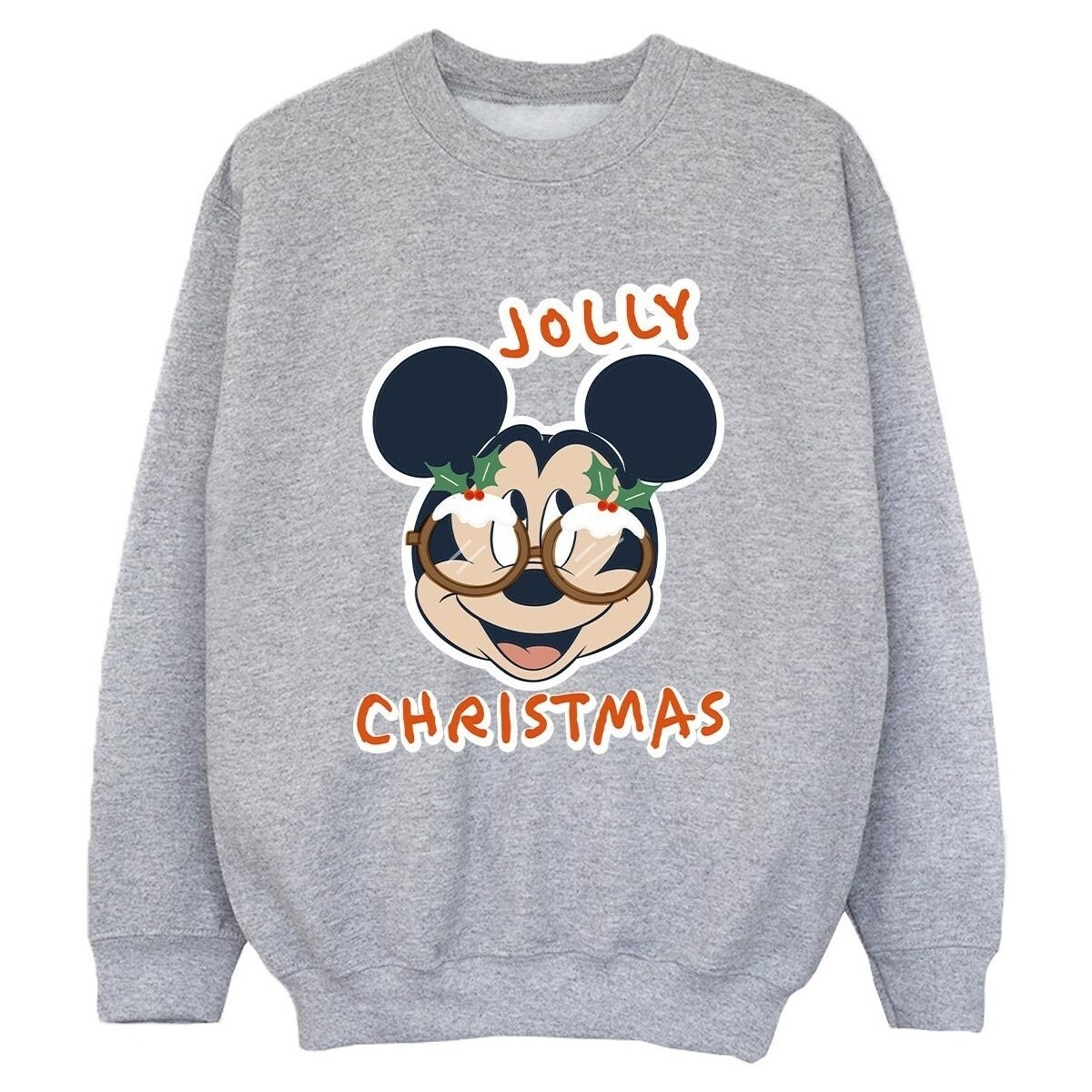 Abbigliamento Bambino Felpe Disney Mickey Mouse Jolly Christmas Glasses Grigio