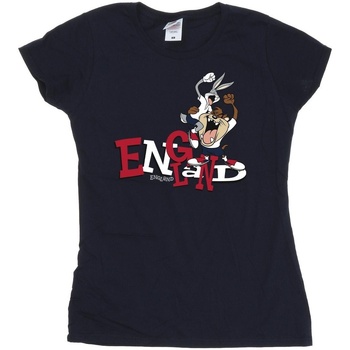 Abbigliamento Donna T-shirts a maniche lunghe Dessins Animés Bugs & Taz England Blu