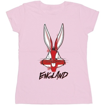 Abbigliamento Donna T-shirts a maniche lunghe Dessins Animés Bugs England Face Rosso