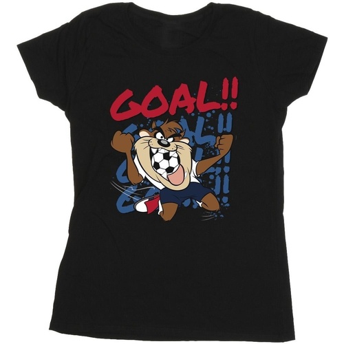 Abbigliamento Donna T-shirts a maniche lunghe Dessins Animés Taz Goal Goal Goal Nero