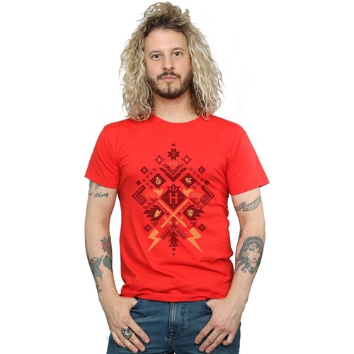 Abbigliamento Uomo T-shirts a maniche lunghe Harry Potter Christmas Fair Isle Rosso
