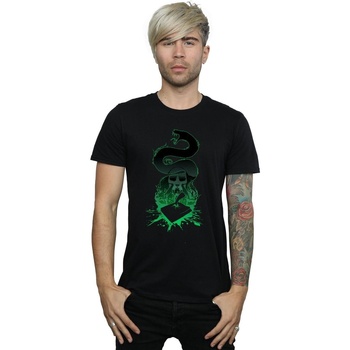Abbigliamento Uomo T-shirts a maniche lunghe Harry Potter Nagini Silhouette Nero