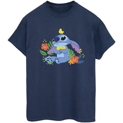 Abbigliamento Donna T-shirts a maniche lunghe Disney Lilo & Stitch Birds Blu